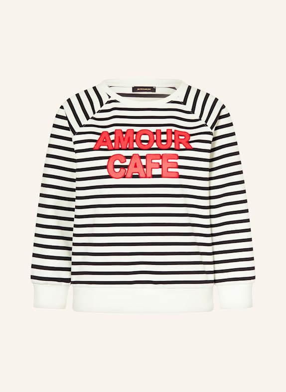 MORE & MORE Sweatshirt WEISS/ SCHWARZ/ ROT