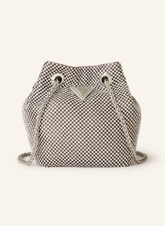 GUESS Handtasche ZALINA mit Schmucksteinen SILBER