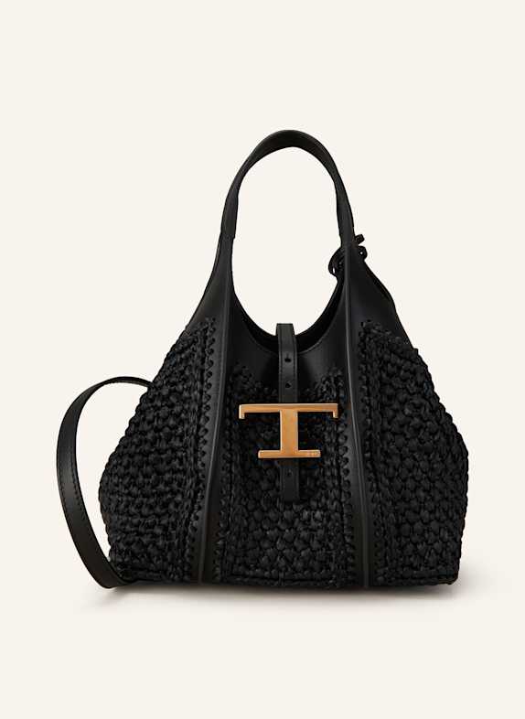 TOD'S Shopper CROCHET MINI SCHWARZ