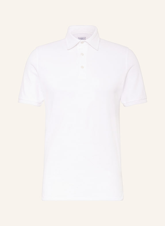 FEDELI Piqué-Poloshirt WEISS