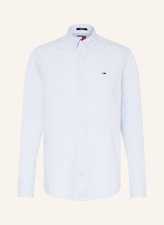 TOMMY JEANS Hemd Regular Fit mit Leinen HELLBLAU