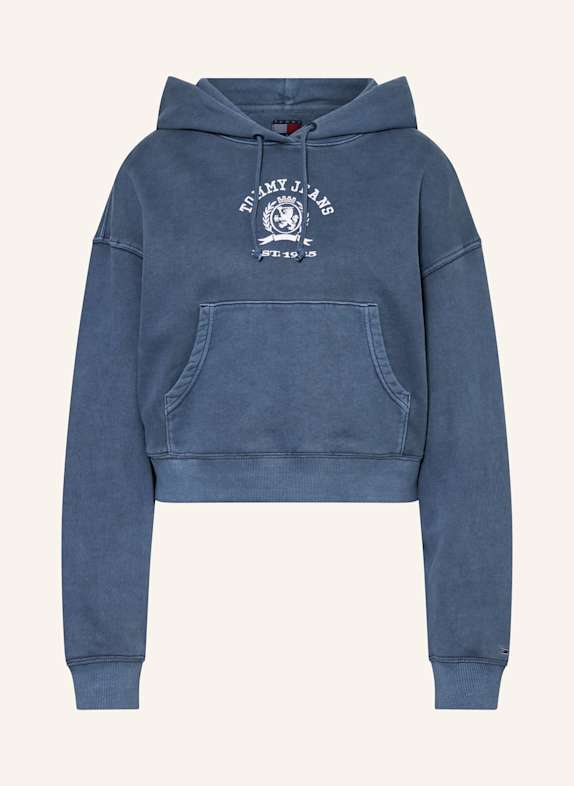 TOMMY JEANS Cropped-Hoodie BLAU