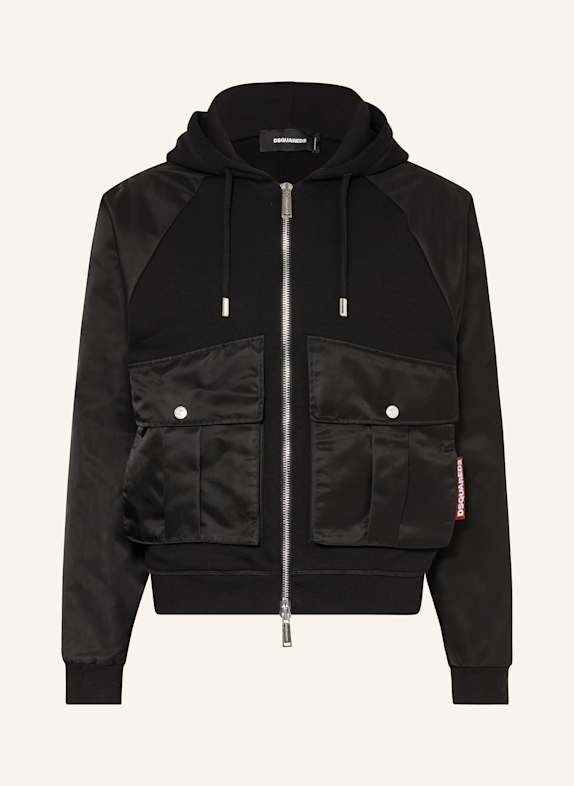DSQUARED2 Jacke im Materialmix SCHWARZ