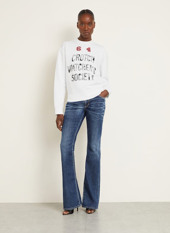 DSQUARED2 Sweatshirt WEISS / SCHWARZ