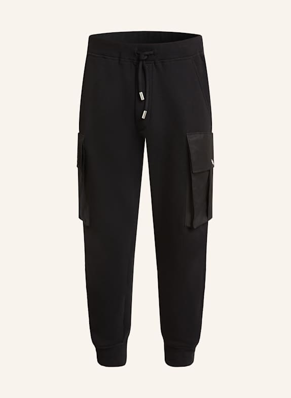 DSQUARED2 Sweatpants im Materialmix SCHWARZ