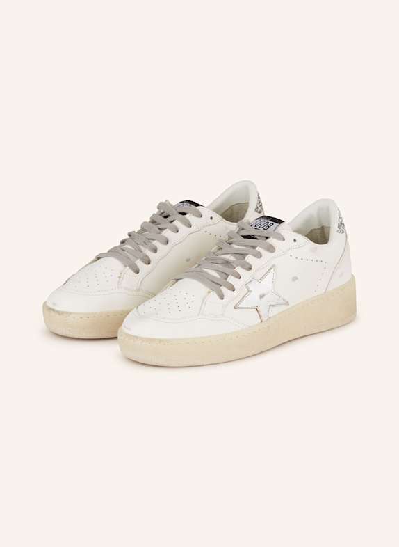 GOLDEN GOOSE Sneaker BALL STAR 2 WEISS/ SILBER