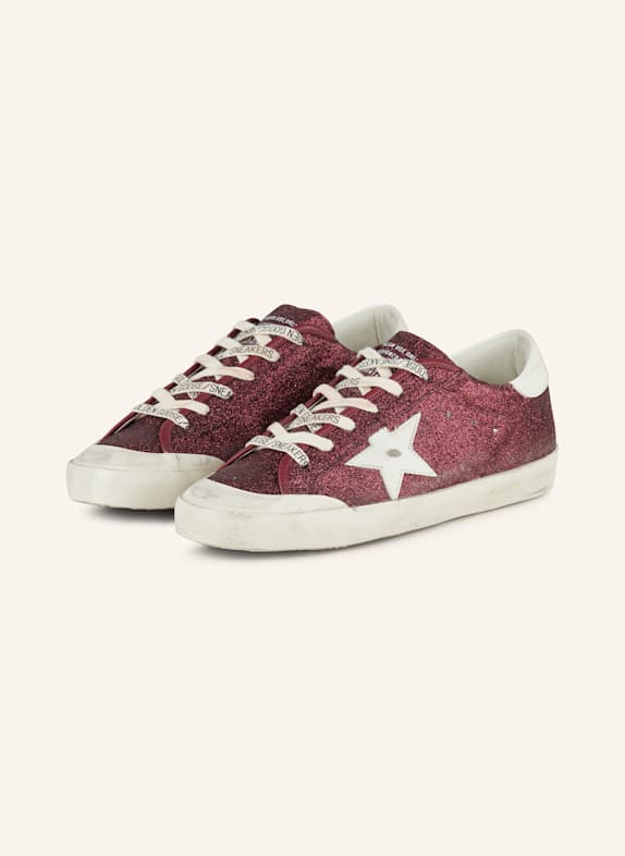 GOLDEN GOOSE Sneaker SUPER-STAR DUNKELROT/ WEISS
