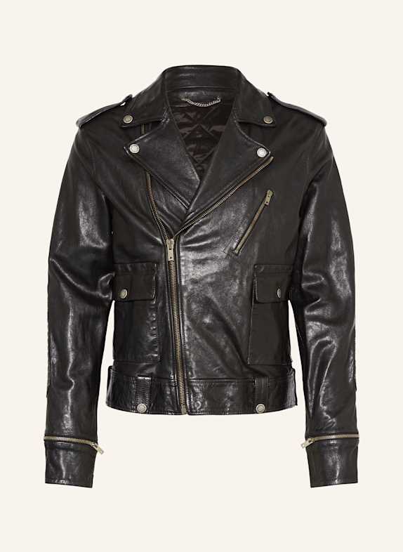 GOLDEN GOOSE Lederjacke JOURNEY SCHWARZ