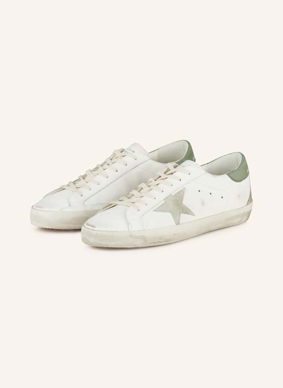 GOLDEN GOOSE Sneaker SUPER-STAR WEISS/ GRÜN