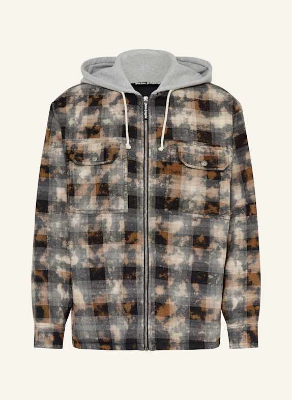Palm Angels Overshirt DARK GRAY/ BEIGE/ BROWN