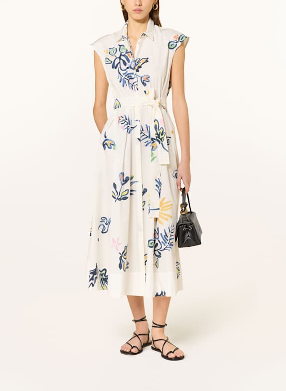 MARELLA Hemdblusenkleid CREME / DUNKELBLAU