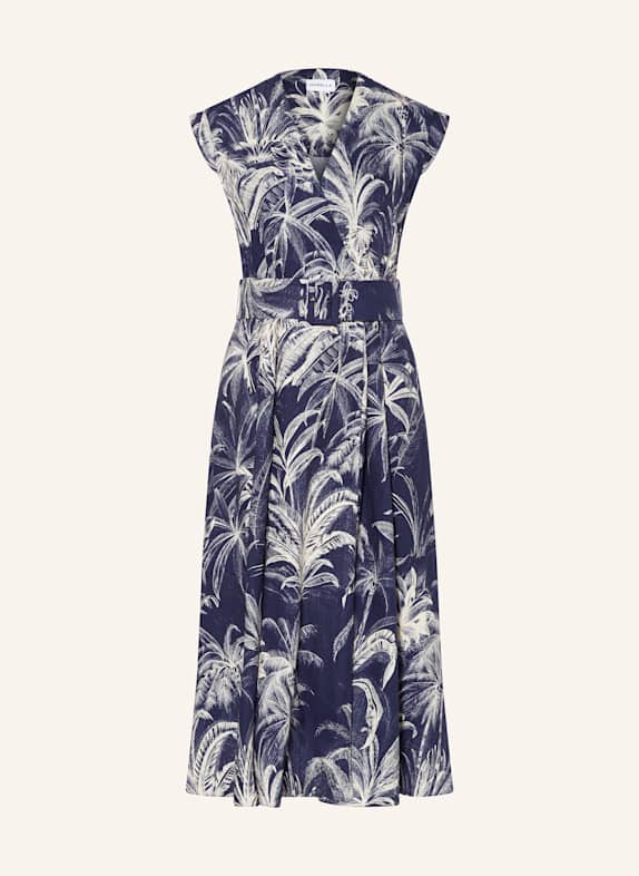MARELLA Kleid mit Leinen BLAU/ CREME