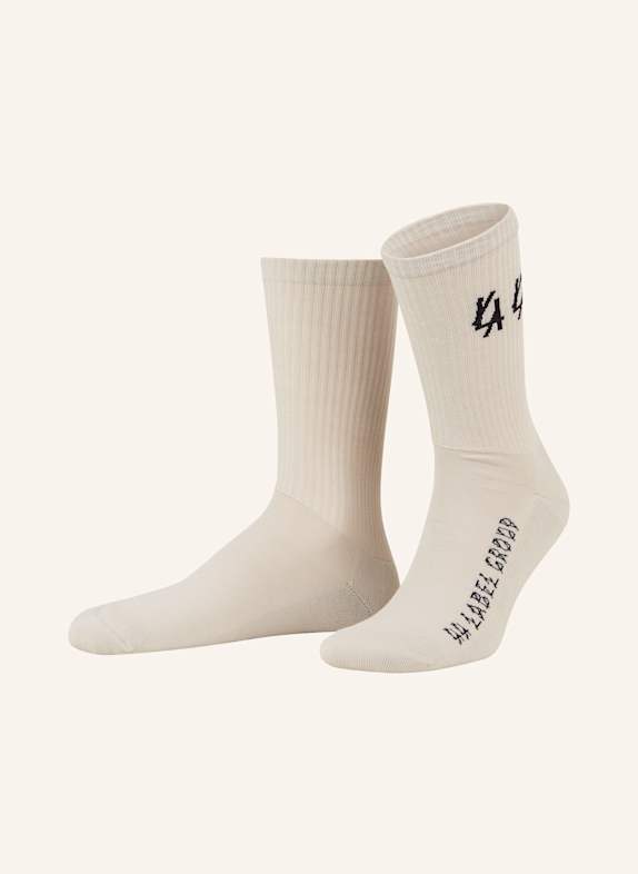 44 LABEL GROUP Ponožky CLASSIC P658 DIRTY WHITE + 44 LOGO BLK