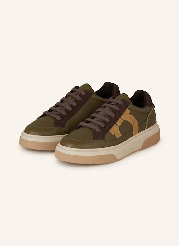 FERRAGAMO Sneaker CASSINA GANC OLIV/ BRAUN