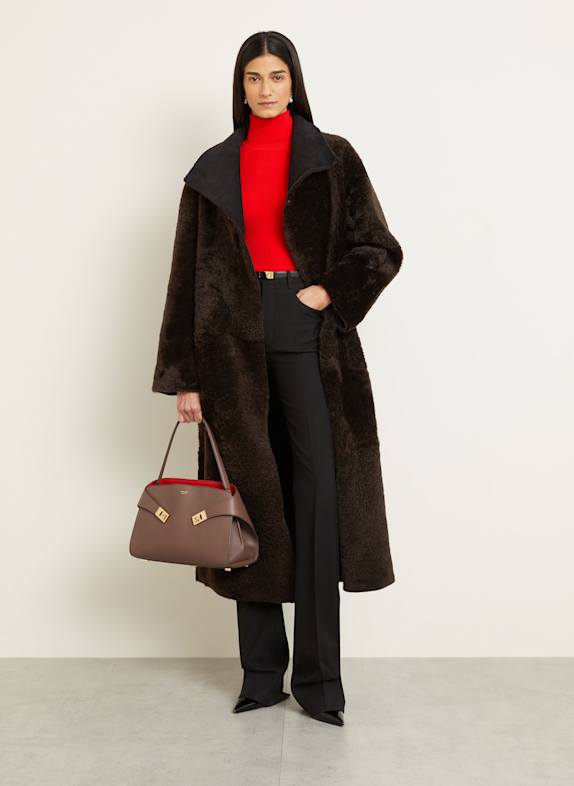 FERRAGAMO Axelväska HUG TAUPE