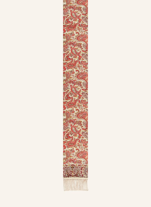 VALENTINO Seidenschal HELLGELB/ BRAUN/ ROT