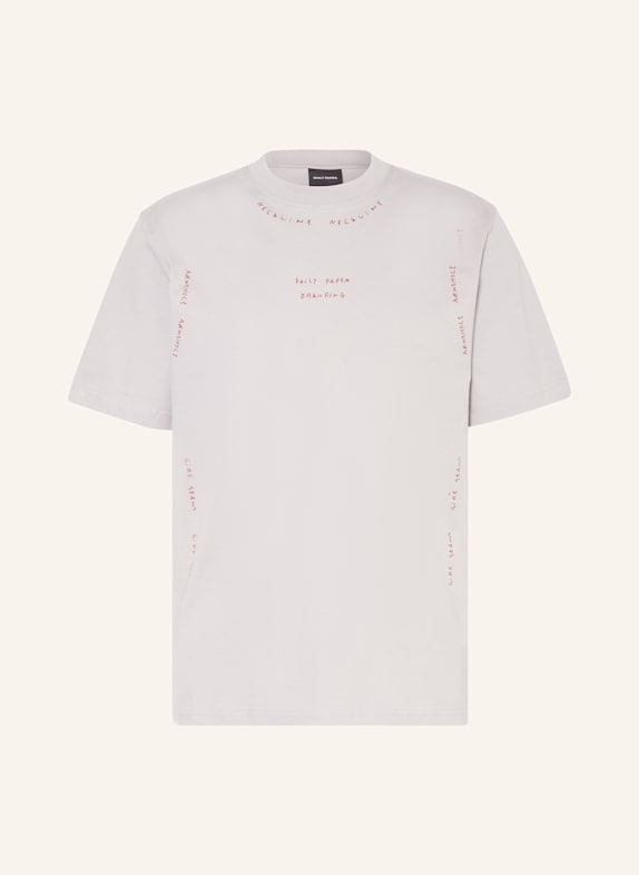 DAILY PAPER T-shirt WRITTEN GRAY/ DARK RED