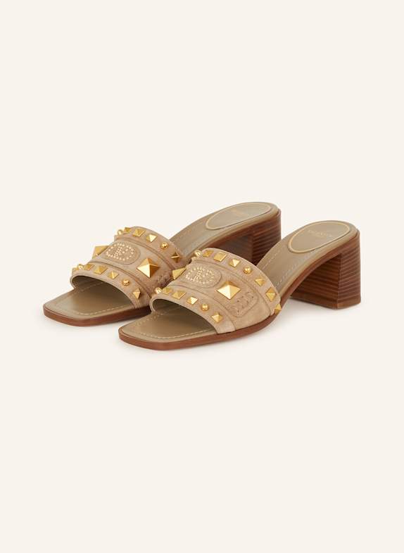 VALENTINO GARAVANI Mules VG PLASTER CASTER mit Nieten BEIGE
