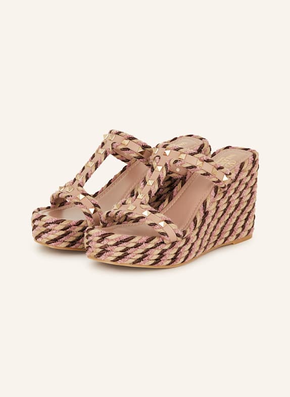 VALENTINO GARAVANI Wedges ROCKSTUD TORCHON ROSÉ
