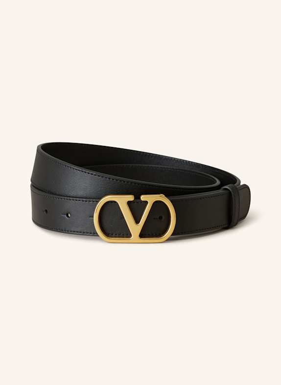VALENTINO GARAVANI Ledergürtel VLOGO SIGNATURE SCHWARZ