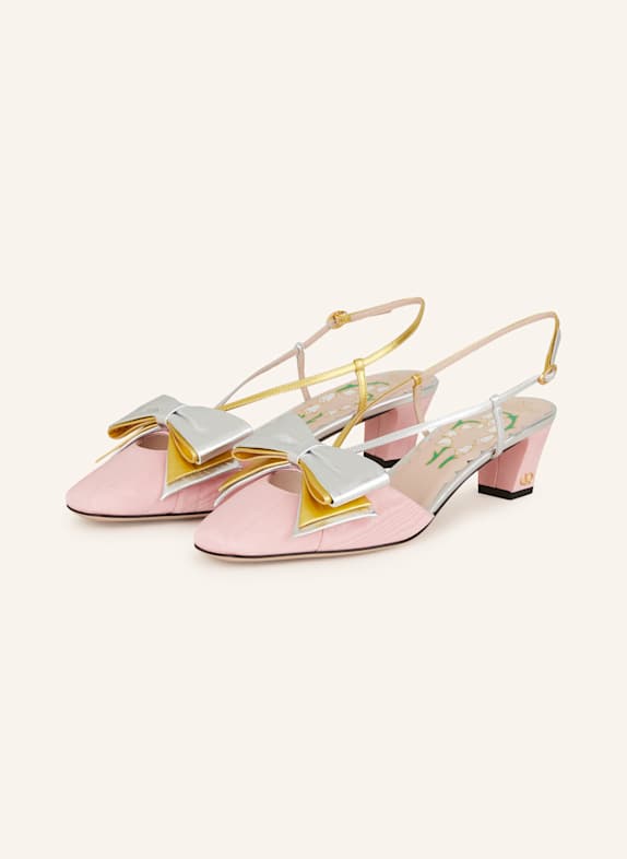 VALENTINO GARAVANI Slingpumps ROSA/ SILBER/ GOLD