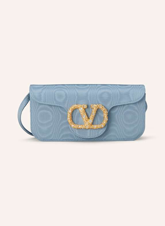 VALENTINO GARAVANI Clutch LOCÒ LIGHT BLUE