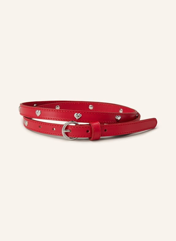 FABIENNE CHAPOT Ledergürtel BOLD LOVE mit Nieten ROT
