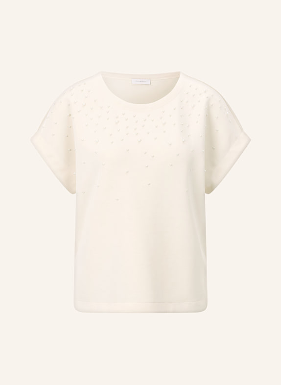 Rich & Royal T-Shirt mit Schmuckperlen ECRU