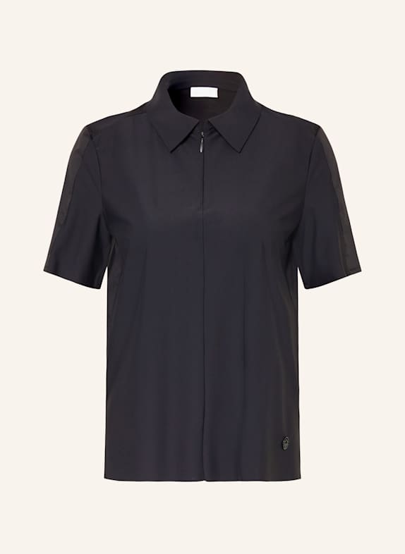 SPORTALM Poloshirt im Materialmix SCHWARZ