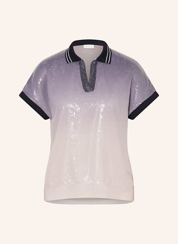 SPORTALM Blusentop mit Pailletten BLAU/ BEIGE