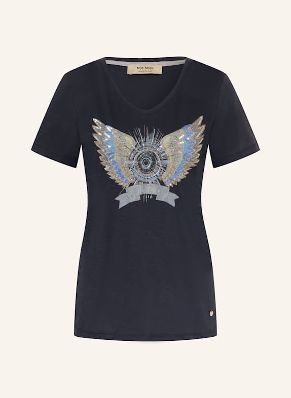 MOS MOSH T-Shirt MMGETHI mit Pailletten DUNKELBLAU