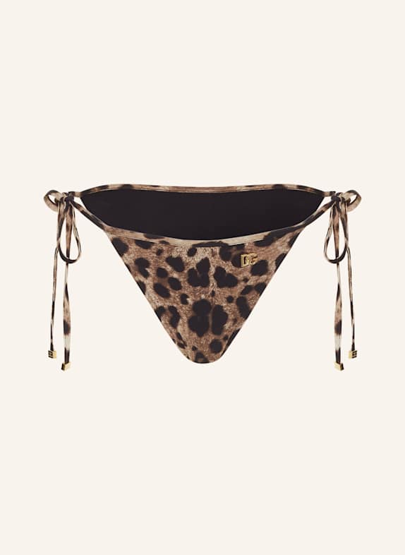 DOLCE & GABBANA Triangle bikini bottoms BLACK/ BROWN/ LIGHT BROWN