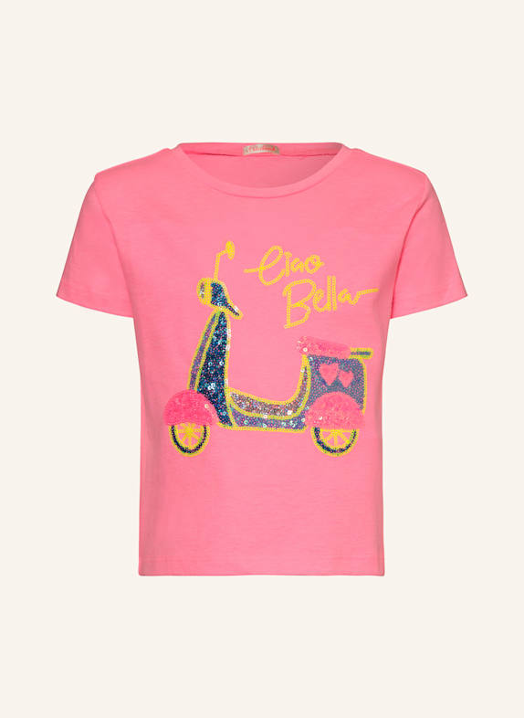 Billieblush T-Shirt mit Pailletten PINK/ GELB/ BLAU
