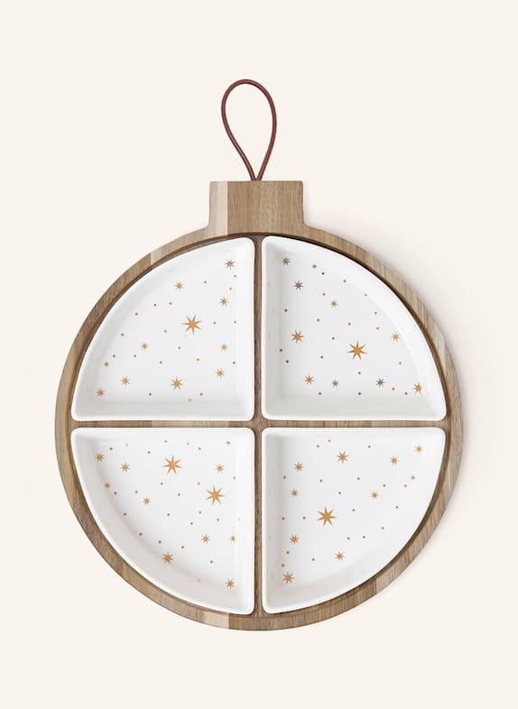 RÄDER 5-tlg. Schalen-Set KUGELTELLER WEISS / HELLBRAUN