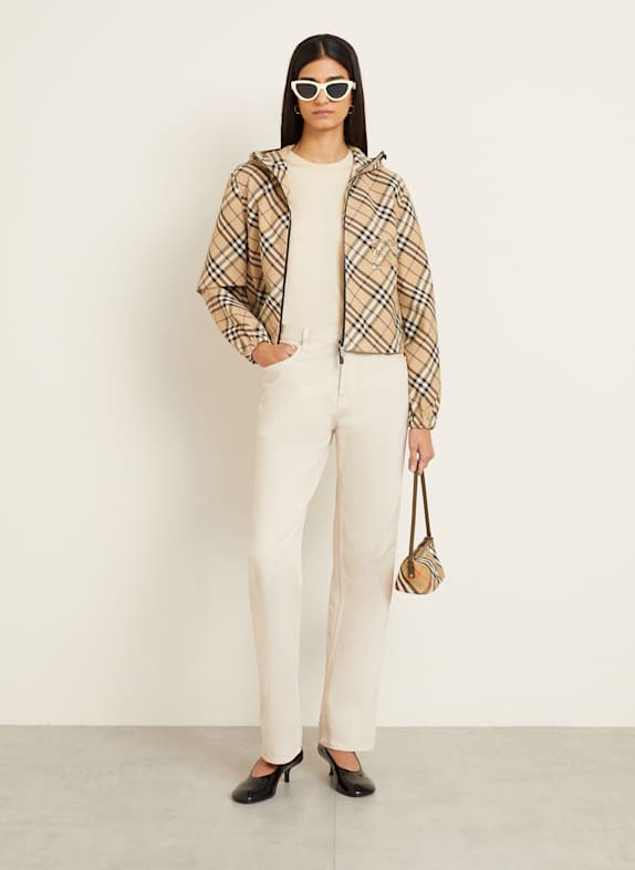 BURBERRY veste BEIGE / MARRON FONCÉ / ROUGE