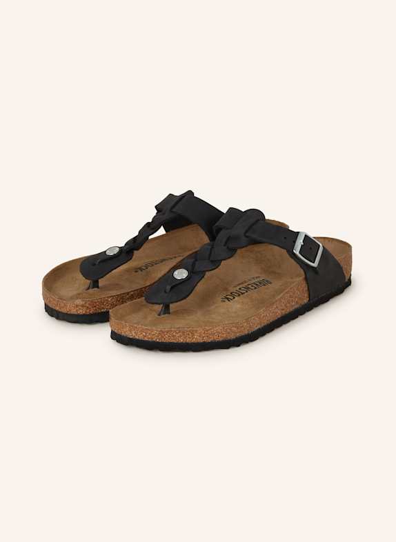 BIRKENSTOCK Zehentrenner GIZEH BRAIDED LEOI SCHWARZ