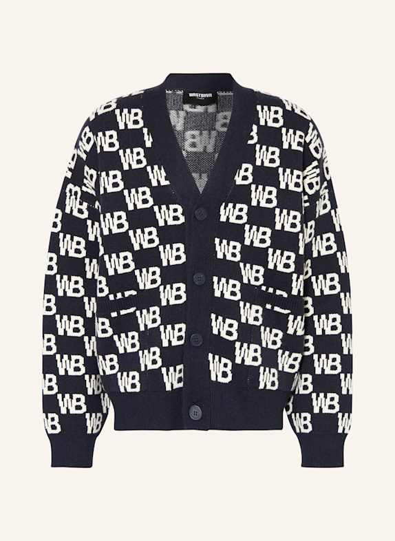 WRSTBHVR Strickjacke CHESS V2 DUNKELBLAU/ WEISS
