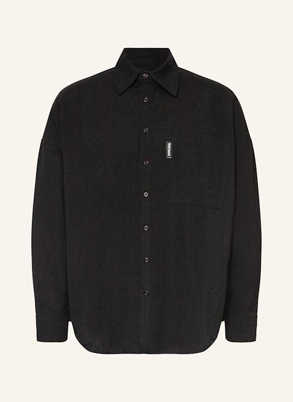 WRSTBHVR Hemd PAULO Comfort Fit mit Leinen SCHWARZ
