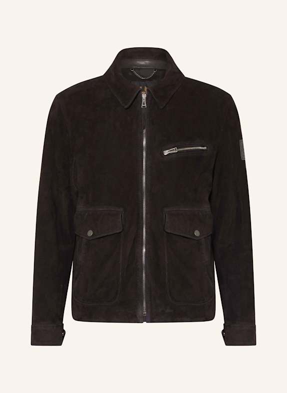 BELSTAFF PATTERSON leather jacket BLACK