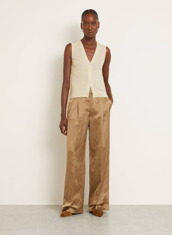 IRIS von ARNIM Strickweste PAVIA aus Cashmere ECRU