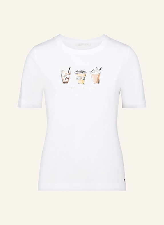 BETTY&CO T-Shirt mit Schmucksteinen WEISS