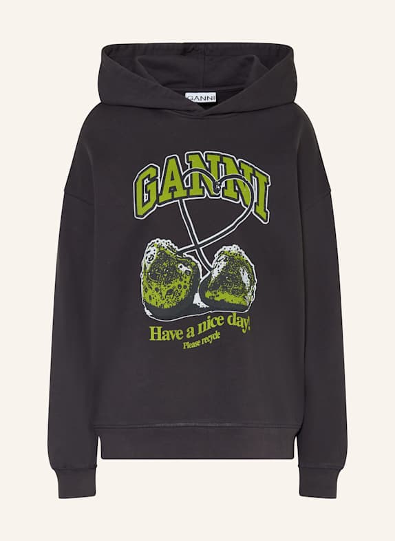 GANNI Oversized hoodie ISOLI DARK GRAY