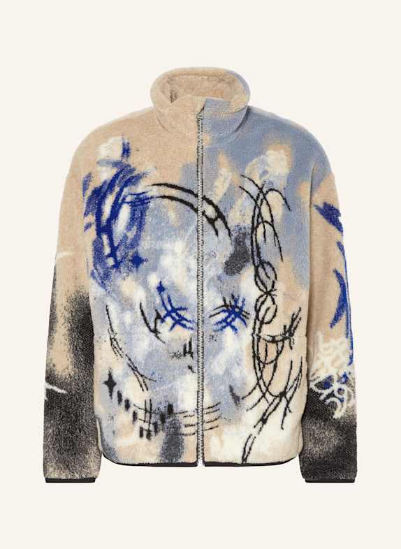 Acne Studios Teddy jacket BLUE GRAY/ BEIGE/ BLUE