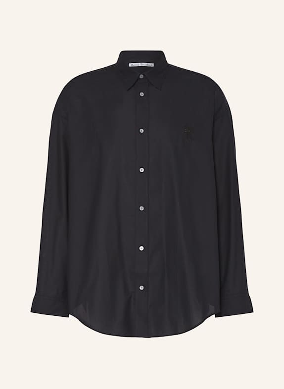 Acne Studios Piqué shirt comfort fit BLACK