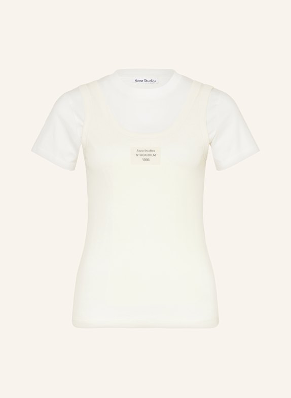 Acne Studios T-shirt BIAŁY/ JASNOŻÓŁTY