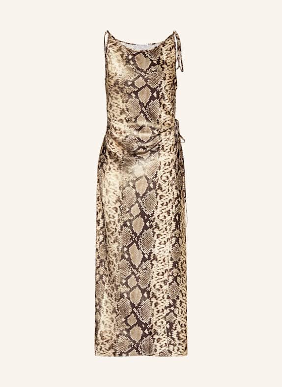 Acne Studios Wickelkleid CREME/ DUNKELBRAUN