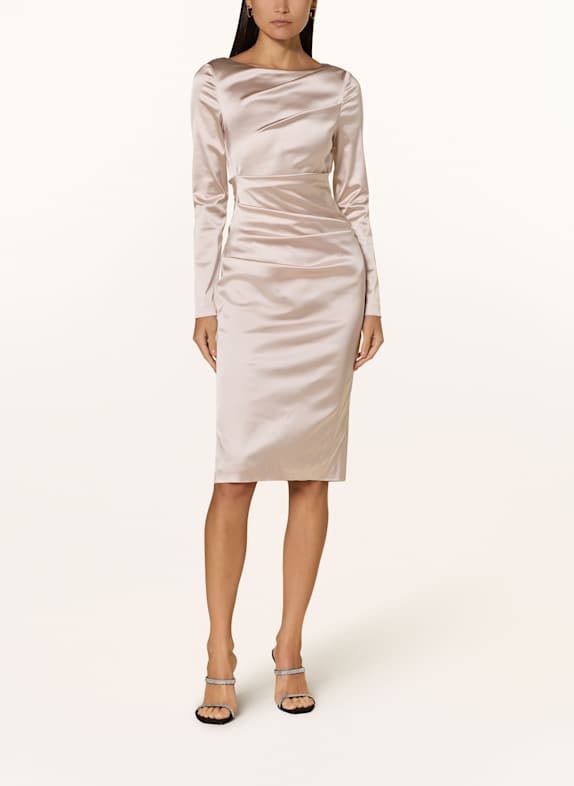 TALBOT RUNHOF Cocktailkleid aus Satin CREME