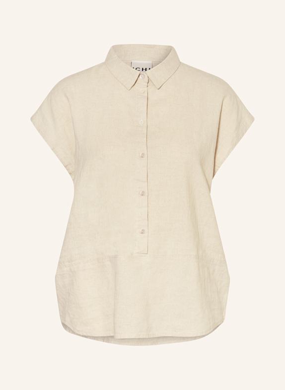 ICHI Blusentop IHLINNO mit Leinen BEIGE