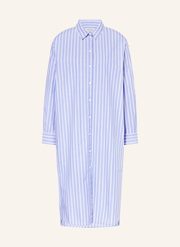 ICHI Hemdblusenkleid IHYATIMA HELLBLAU/ WEISS