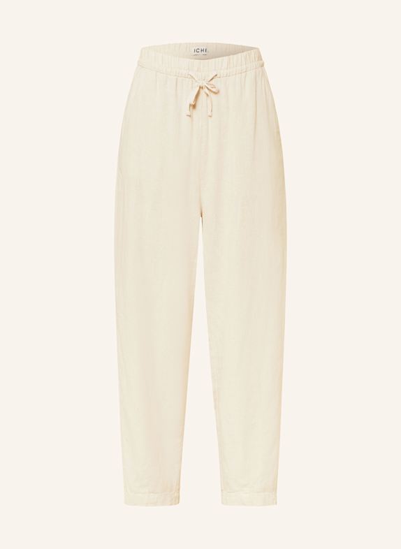 ICHI 7/8-Hose IHLINNO mit Leinen ECRU